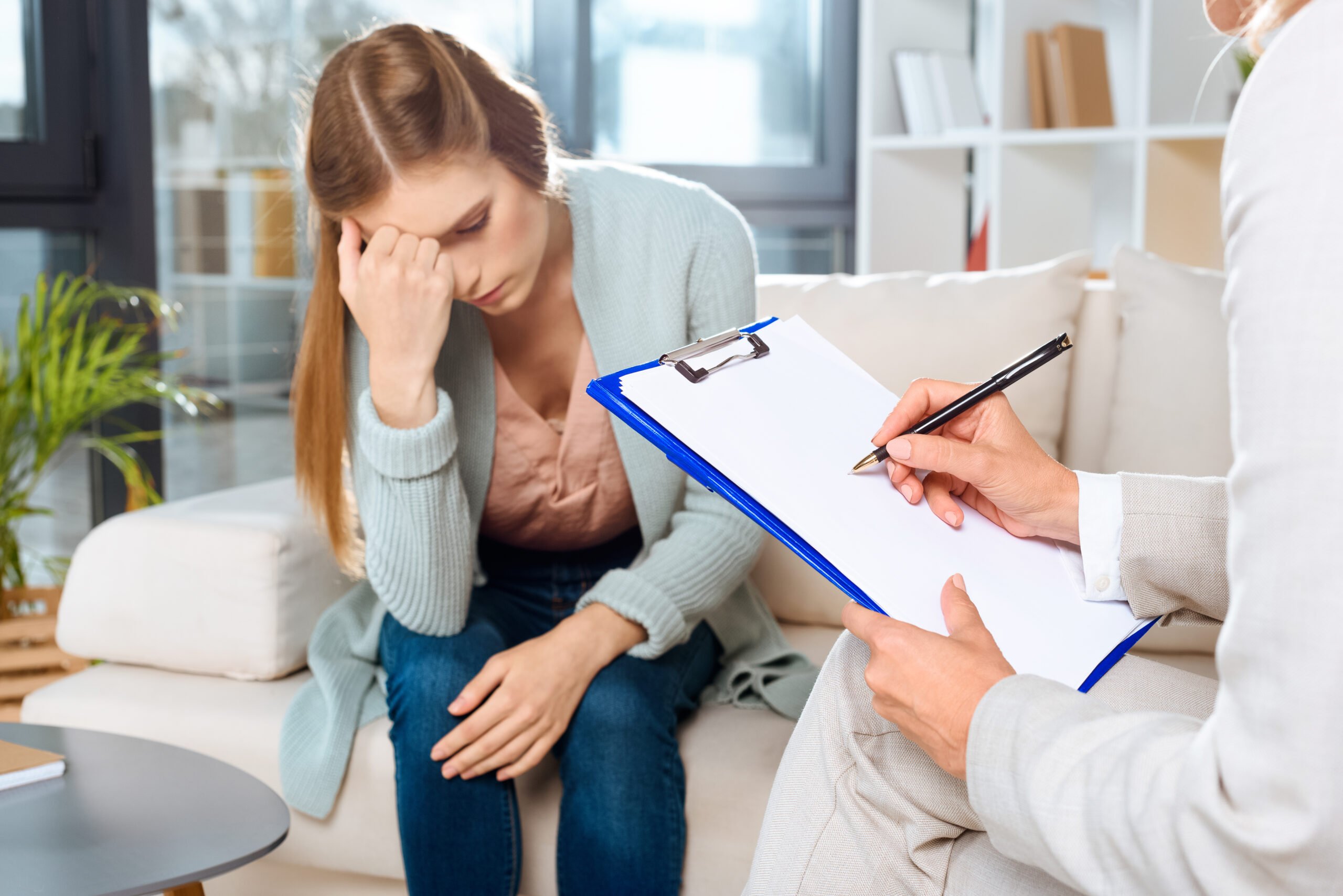 Receiving mental health counseling in rehab Receiving mental health counseling in rehab