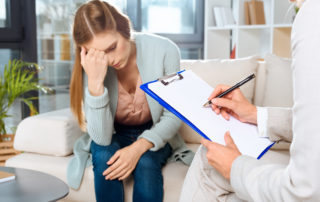 Receiving mental health counseling in rehab